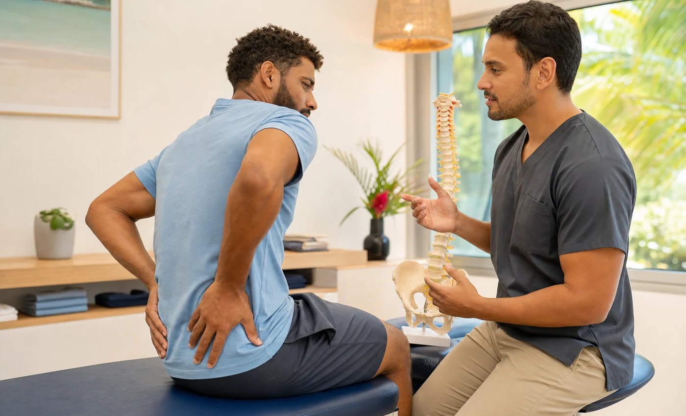 Consultation rassurante pour une douleur de sciatique en Guadeloupe